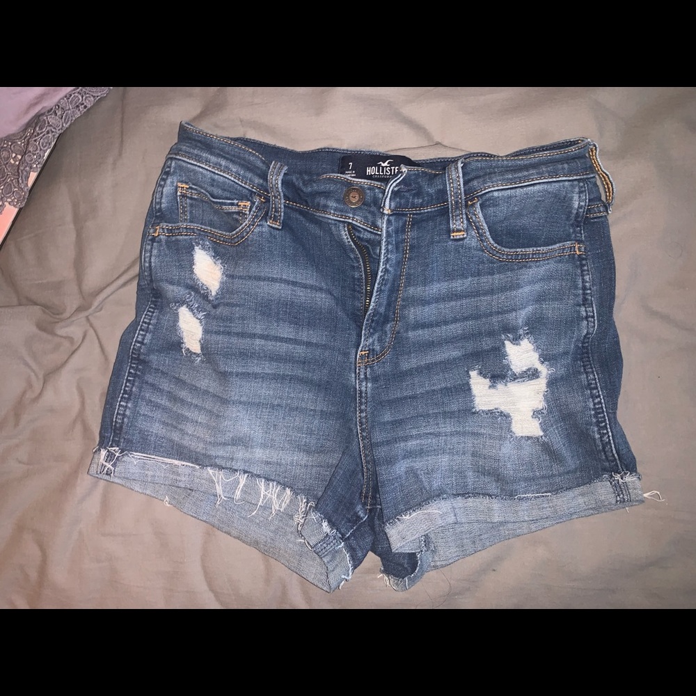 Hollister ripped denim shorts